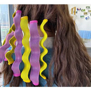 マジックヘアカーラー 12個セット フック スティック付き ヘアセット 巻き髪 カール ウェーブ 波型 ふんわり スタイリング 手軽 簡単 髪を傷めない