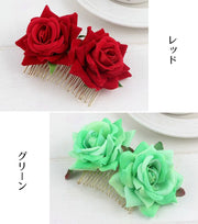 コーム かんざし ヘアアクセサリー ヘッドドレス コサージュ フラワーモチーフ お花 レディース 髪飾り 髪留め ヘアアレンジ 結婚式 パーティー お呼ばれ 華やか 可愛い かわいい おしゃれ エレガント フォーマル ウエディング 女性用 婦人用 ファッション小物 雑貨