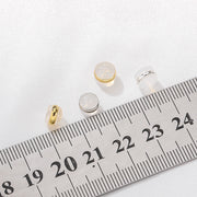 ピアスキャッチ 同色2個セット アクセサリーパーツ キャッチのみ DIY ハンドメイド 手作り 金具 材料 半透明 メタル 縁取り 予備 交換用 ゴールドカラー シルバーカラー