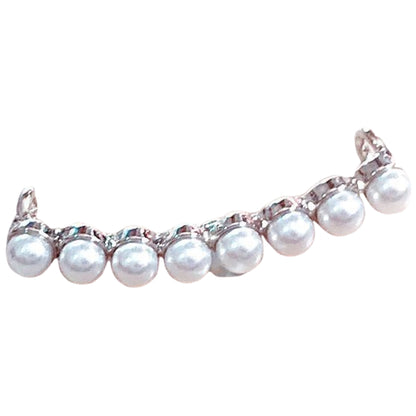 シューピアス 単品 1個売り シューズピアス シューアクセ チャーム シルバー×8フェイクパール バリエーション画像