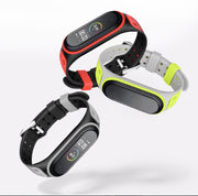 スマートウォッチバンド Xiaomi mi 交換用 ベルト シャオミ Mi Band 3 4 5 6 7 ソフトタイプ サイズ調節可 迷彩柄 デジタル シリコン