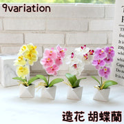 造花 胡蝶蘭 コチョウラン ラン 花 植物 ミニポット ミニ鉢植え イミテーション フェイクフラワー 卓上 リビング インテリア オシャレ 綺麗 母の日