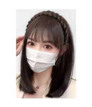 部分かつら 部分ウィッグ レディース 女性 婦人 カツラ つけ毛 前髪 ぱっつん サイドあり カチューシャ付き 三つ編み 茶色 黒 シンプル ナチュラル おしゃれ 白髪隠し コスプレ