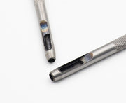 ホールポンチ 5本セット 穴あけポンチ レザークラフト 革 ベルト ハトメ 丸穴 打ち抜き工具 1.5mm 2mm 3mm 3.5mm 4mm ケース付き DIY