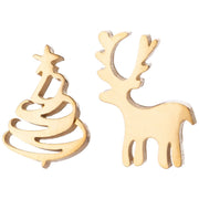ピアス レディース アクセサリー シカ クリスマスツリー カジュアル シンプル プレゼント クリスマス かわいい おしゃれ