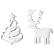 ピアス レディース アクセサリー シカ クリスマスツリー カジュアル シンプル プレゼント クリスマス かわいい おしゃれ
