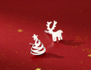 ピアス レディース アクセサリー シカ クリスマスツリー カジュアル シンプル プレゼント クリスマス かわいい おしゃれ