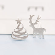 ピアス レディース アクセサリー シカ クリスマスツリー カジュアル シンプル プレゼント クリスマス かわいい おしゃれ