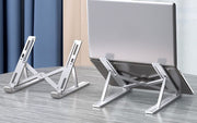 ノートパソコンスタンド ノートPCスタンド パソコン周辺機器 折りたたみ式 卓上 コンパクト 持ち運び 角度調節可能 ブラック ホワイト 黒 白 シンプル タブレット 在宅ワーク リモートワーク テレワーク