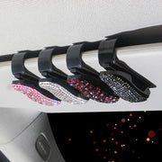 サングラスホルダー メガネクリップ カードクリップ 車用品 車載アクセサリー 車内収納 ラインストーン キラキラ かわいい おしゃれ サンバイザー