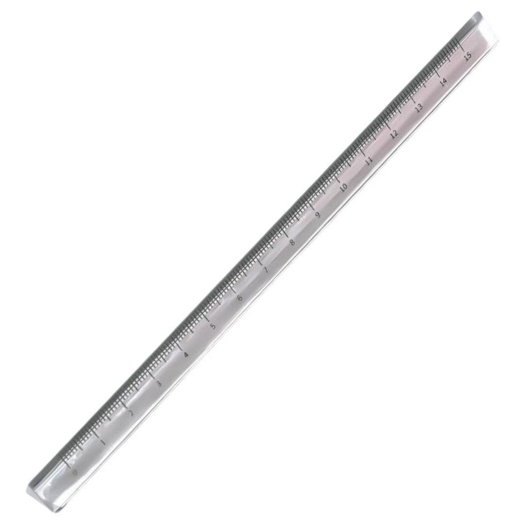 定規 ものさし 直線定規 クリア 三角柱 15cm 20cm 透明 直尺 ルーラー ruler スケール 文房具 事務用品 製図 オフィス 仕事 学校 勉強 シンプル おしゃれ 贈り物 プレゼント