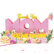 グリーティングカード メッセージカード バースデーカード 手紙 誕生日 記念日 感謝 お母さん ママ マミー マム MOM 母の日 ポップアップ 飛び出す 蝶々 お花 フラワー プレゼント 可愛い お洒落 キュート