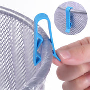 ゴミ袋止めクリップ ゴミ箱クリップ 10個セット 日用品 日用品雑貨 クリップ ブルー シンプル キッチン ゴミ袋 ゴミ箱 ズレ防止 ストッパー