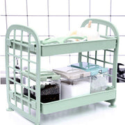 調味料ラック 調理小道具立て  キッチン整理用品 2段 卓上 机 リビング ダイニング 台所 洗面所 収納 棚 かわいい おしゃれ