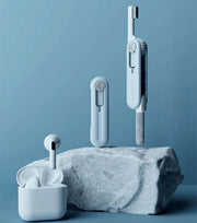 イヤホンクリーナー AirPods エアーポッズ 補聴器 ブラシ スポンジ 折りたたみ 携帯 コンパクト 小型 持ち運び 掃除 清掃 クリーニング ポケットサイズ ペン型