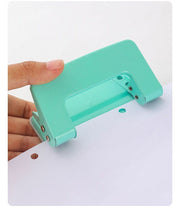 穴あけパンチ 2穴パンチ 穴径6mm コンパクト 事務用品 文房具 文具 ステーショナリー 定番 ハンディ 穴あきパンチ 紙用 ルーズリーフ ファイリング DIY 便利 家庭 オフィス
