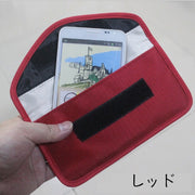 セキュリティポーチ スマホケース 電磁波防止 ソフトケース 面ファスナー マジック テープ 電波遮断 スキミング防止 携帯電話 ファラデーバッグ 妊婦 男女共用