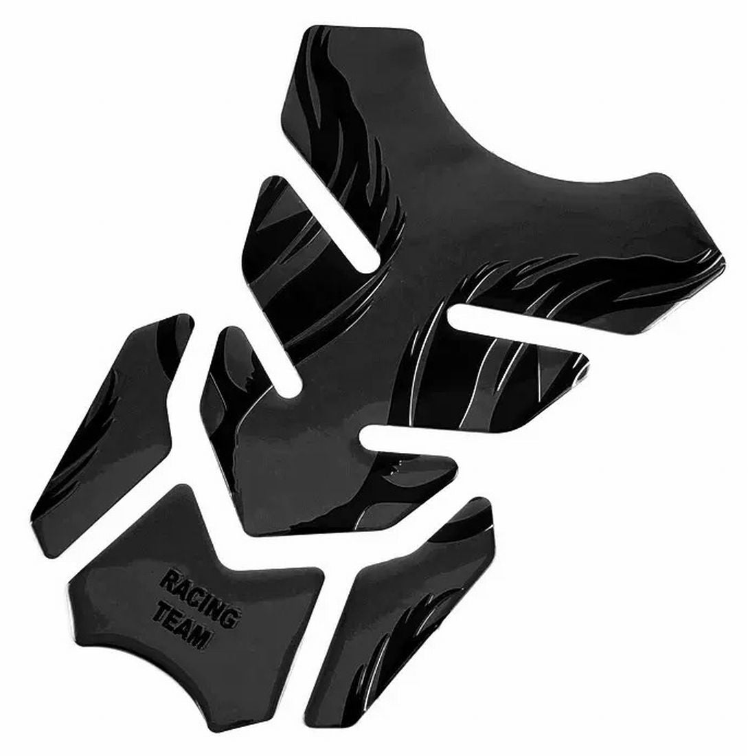 バイクステッカー バイク用品 車 防水 耐水 シール 外装パーツ タンクパッド メタリックカラー タンクガード 汎用 傷予防 傷隠し 汚れ防止 装飾 ドレスアップ 外装 3D かっこいい おしゃれ ロゴ入り 炎 オートバイ 黒 銀 黄 青 赤