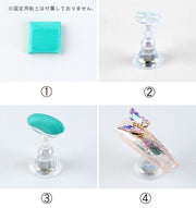 ネイルチップスタンド マグネット 磁石 ネイルアート用品 ネイルチップ台 台座 ハート ジェルネイル ネイル練習 ディスプレイ 写真撮影 おしゃれ かわいい