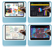 タッチペン スタイラスペン 2in1 2way ディスク 円盤型ペン先 キャップ付き スマホ タブレット iPhone iPad