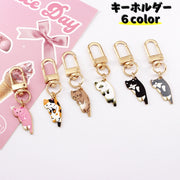 キーホルダー AirPodsケースチャーム バックチャーム 猫 ねこ ネコ レディース 女性 婦人 女の子 カラナビ 動物 アニマル かわいい プレゼント