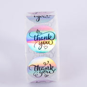 サンキューシール ラッピングシール ギフトシール ロールタイプ 単品 thank you ありがとう 感謝 お礼 丸型 サークル プレゼント包装 封 キラキラ 可愛い