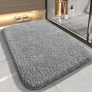 バスマット 足ふきマット 50×80cm 足拭き ふかふか 滑り止め 吸水 お風呂 バスルーム 脱衣所 浴室 洗面所 トイレ 玄関 フロアマット ドアマット キッチン 無地 単色 シンプル 室内 屋内