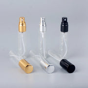 アトマイザー スプレーボトル 詰め替え容器 ガラス 無地瓶 5ml 10ml クリアボトル 透明 香水 化粧水 アルミキャップ プッシュ式 携帯 持ち運び 小分け スリム 外出 霧吹き ディスペンサー メイク小物 化粧品 日用品雑貨