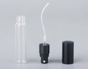 アトマイザー スプレーボトル 詰め替え容器 ガラス 無地瓶 5ml 10ml クリアボトル 透明 香水 化粧水 アルミキャップ プッシュ式 携帯 持ち運び 小分け スリム 外出 霧吹き ディスペンサー メイク小物 化粧品 日用品雑貨