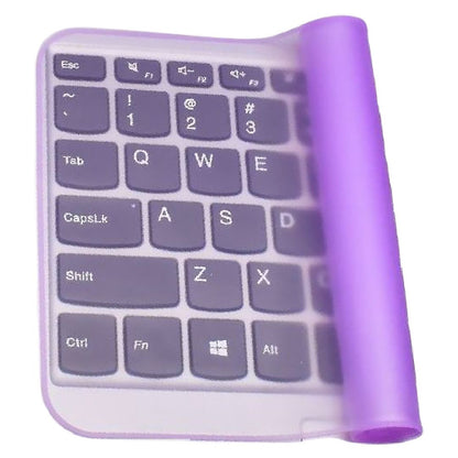 キーボードカバー ノートパソコン用 保護カバー ラップトップ用 シリコンカバー 半透明 パープル バリエーション画像