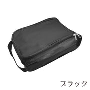 シューズバッグ シューズケース 靴入れ 男女兼用 ポーチ 手提げ型 収納袋 靴袋 大きめ メッシュ ファスナー ゴルフシューズ スニーカー 靴 くつ スポーツ