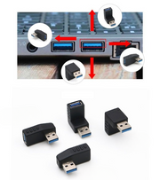 USB方向変換アダプタ L字型 L型 USB 3.0 アダプタ 方向変換 直角 90度 PC パソコン 左向き 右向き 上向き 下向き 角度 角度変換 便利