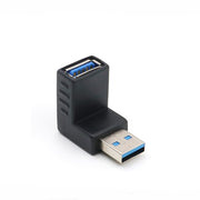 USB方向変換アダプタ L字型 L型 USB 3.0 アダプタ 方向変換 直角 90度 PC パソコン 左向き 右向き 上向き 下向き 角度 角度変換 便利