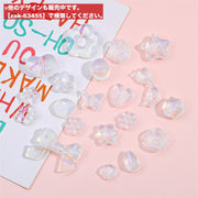 アクリルビーズ セット 通し穴付き ハンドメイドパーツ アクセサリーパーツ ビーズ イルカ 貝 お花 蝶 ハート クリア 透明 ハンドメイド 手作り クラフト 手芸