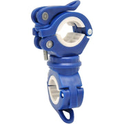 ライトホルダー 自転車用アクセサリー 懐中電灯ホルダー 固定用 ブラケット ロードバイク マウンテンバイク 自転車用品 サイズ調節可 ライトクリップ 360度回転 空気入れ 折り畳み傘 工具不要 取り付け簡単 便利グッズ シンプル サイクリング 黒 青 赤 橙 白