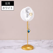 アクセサリースタンド ディスプレイ ピアス イヤリング 左耳 右耳 展示 収納 ハンドメイド DIY ショップ お店 フリマ 写真撮影 おしゃれ かわいい スタイリッシュ 黒 白 ブラック ホワイト