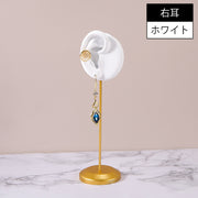 アクセサリースタンド ディスプレイ ピアス イヤリング 左耳 右耳 展示 収納 ハンドメイド DIY ショップ お店 フリマ 写真撮影 おしゃれ かわいい スタイリッシュ 黒 白 ブラック ホワイト