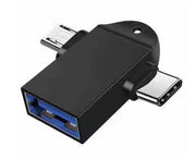 OTGケーブル 2in1 MicroUSB／Type-C to USB変換アダプター USB3.0 充電 通信 データ転送 スマホ タブレット