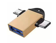 OTGケーブル 2in1 MicroUSB／Type-C to USB変換アダプター USB3.0 充電 通信 データ転送 スマホ タブレット