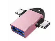 OTGケーブル 2in1 MicroUSB／Type-C to USB変換アダプター USB3.0 充電 通信 データ転送 スマホ タブレット