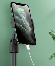 スマホスタンド スマートフォンスタンド 高さ調整可 スマホアクセサリー スマホホルダー スマートフォン iPhone 卓上 角度調整 スマホ周辺雑貨 固定 ねじ式 iPhone Android ブラック 黒 縦 横 すべり止め 滑り止め 便利 調節 机上 デスク
