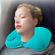 ネックピロー 首枕 U字型 まくら 安眠グッズ エアー式 旅行 アウトドア 移動中 出張 携帯 コンパクト 持ち運び 昼寝 カラバリ豊富
