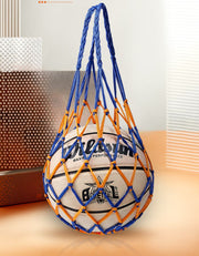 ボールネット 単品 ボールバッグ ボール入れ ボール収納 サッカー フットサル 持ち運び 持ち歩き 網袋 バスケットボール バレーボール 球技 ネットバッグ 部活 試合 練習 シンプル 単色 バイカラー