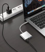 変換アダプター ケーブル 変換コネクター 3in1 TYPEC パソコン周辺機器 HDMI USB 小型 持ち運び ポータブル アダプター 接続 複数 PC テレビ ゲーム スマホ スリーインワン 便利