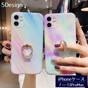 iPhoneケース スマートフォンケース リング付き アイフォンカバー スマホケース スマホカバー スタンド 保護 傷防止 指輪風 携帯カバー キラキラ ラインストーン おしゃれ お洒落 かわいい 可愛い 上品 レディース 女性 13 12 11 XR 8 7 Plus ProMax