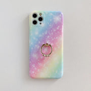 iPhoneケース スマートフォンケース リング付き アイフォンカバー スマホケース スマホカバー スタンド 保護 傷防止 指輪風 携帯カバー キラキラ ラインストーン おしゃれ お洒落 かわいい 可愛い 上品 レディース 女性 13 12 11 XR 8 7 Plus ProMax
