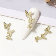 ネイルパーツ 20個セット ネイル用品 パーツ 蝶々 バタフライ メタルパーツ ネイルアート ジェルネイル ネイルジュエリー 大容量 かわいい おしゃれ