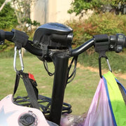 マルチフック 2個セット カラビナフック 荷物フック ベビーカーフック 自転車 車いす マジック テープ 荷物 フック ベビーカー 便利 シンプル ブラック 黒 女性 男性 パパ