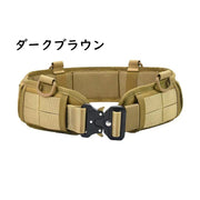 タクティカルベルト リガーベルト ナイロンベルト メンズ アウトドア 長さ調節可能 ワンタッチバックル ミリタリー サバゲー サバイバルゲーム 無地