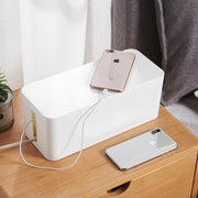 ケーブルボックス 電源タップ 収納ボックス フタ付き 蓋 ふた タップボックス 配線収納 スリット スマホスタンド iPadスタンド 電源ケーブル コンセント コード ケーブルホルダー 整理 目隠し すっきり 整理 収納箱